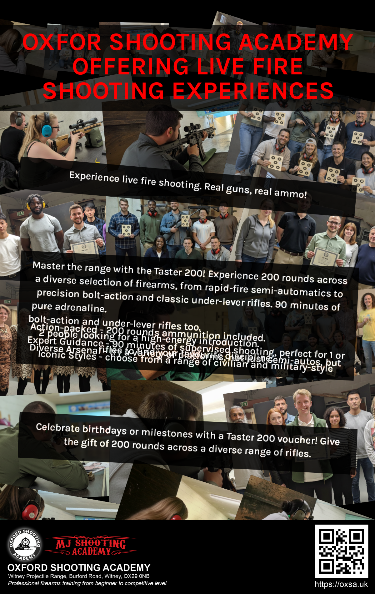 Indoor range shooting providing a unique experience day