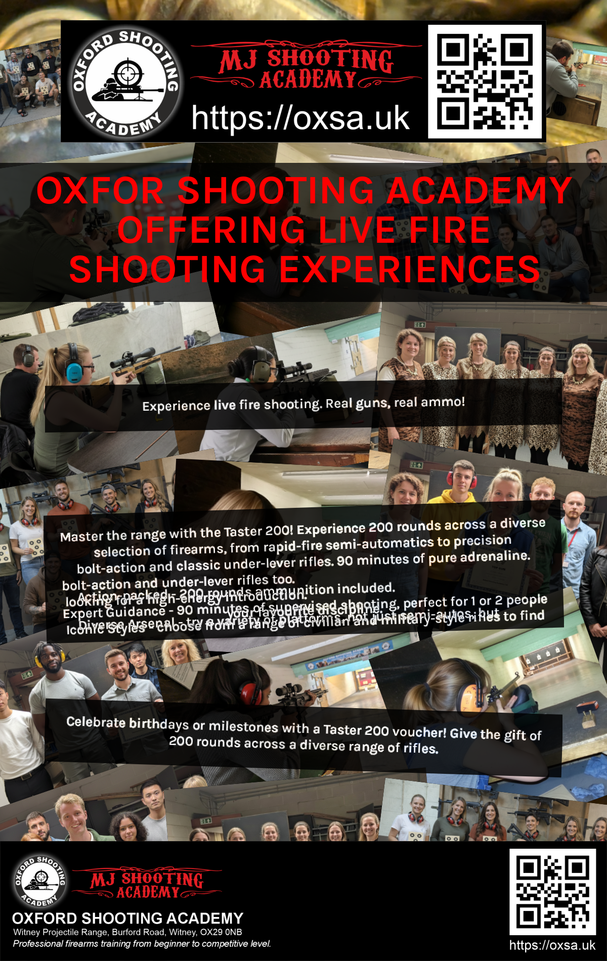 Sporting gun experience under supervised range conditions