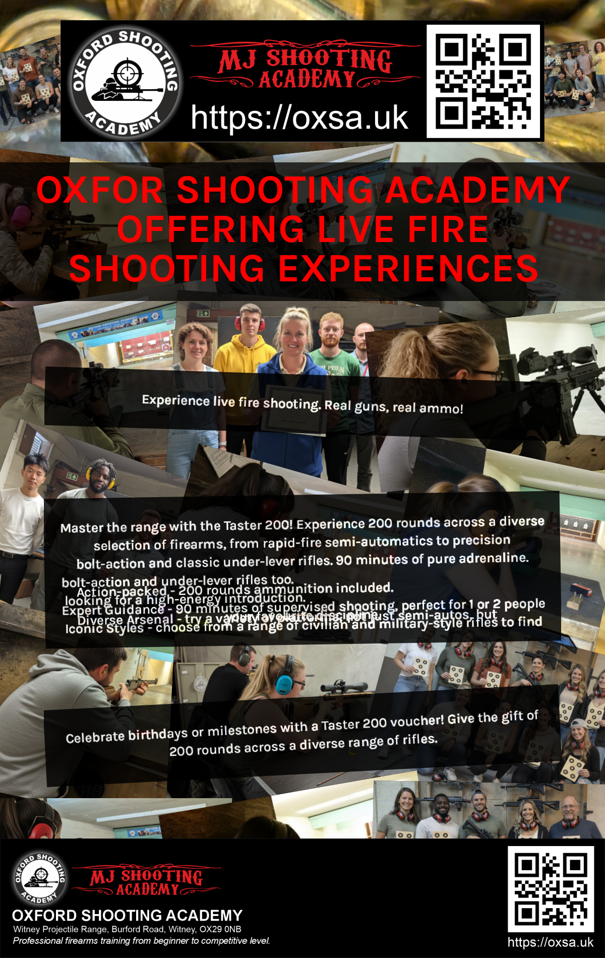 Sporting gun experience under supervised range conditions