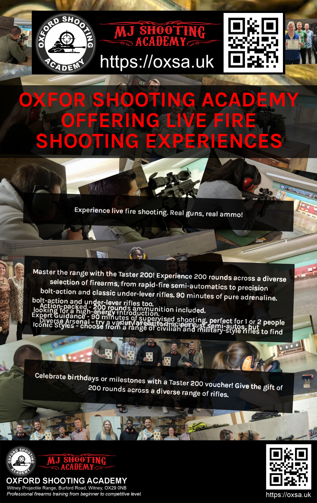 Professional shooting experience at a professional shooting range