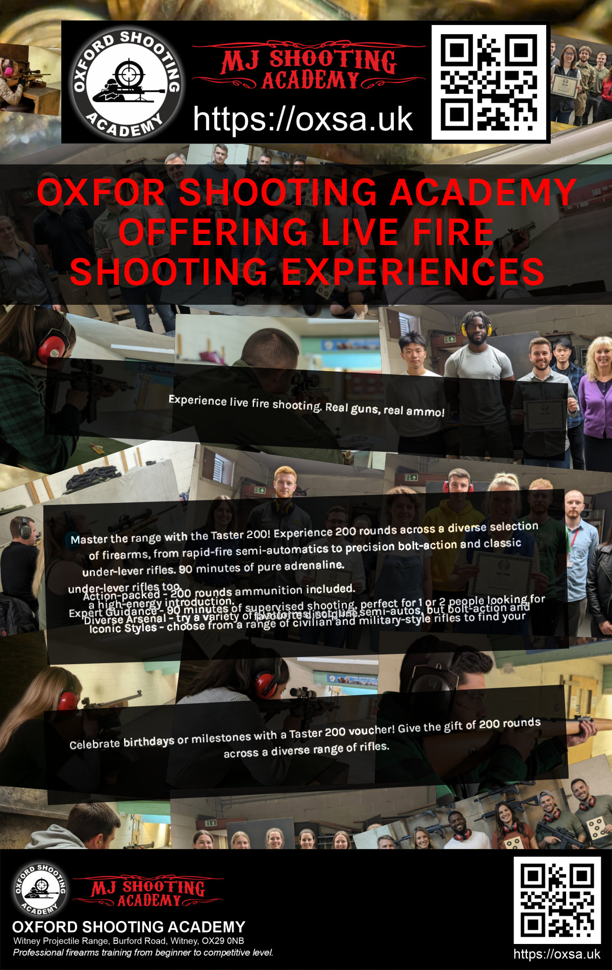 Sporting gun experience under supervised range conditions