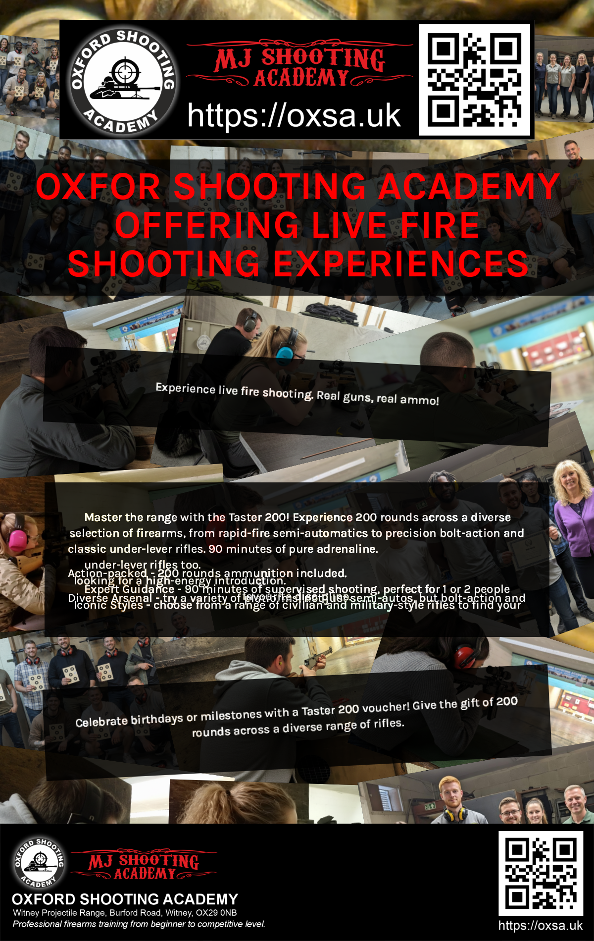 Indoor range shooting providing a unique experience day