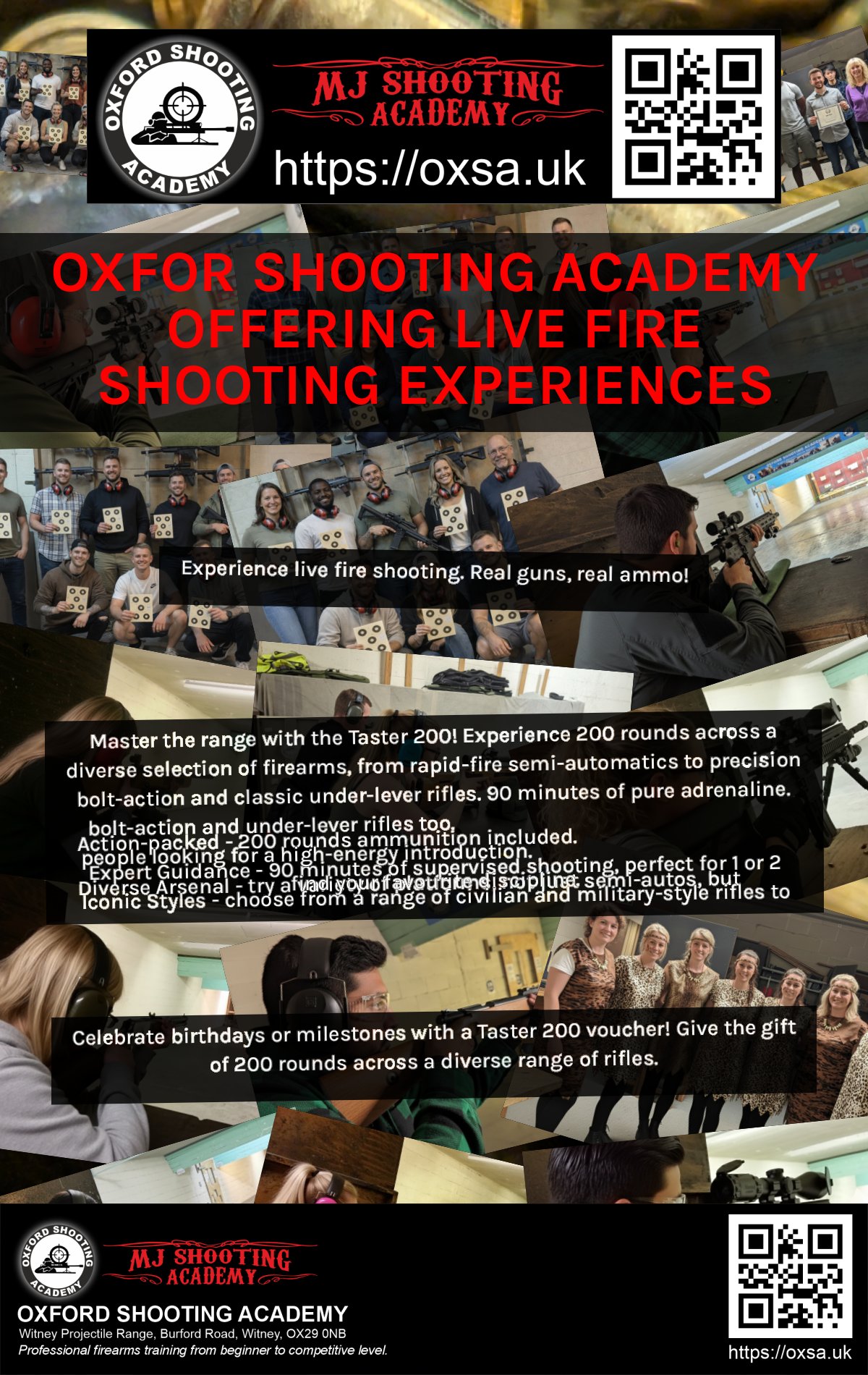 Indoor range shooting providing a unique experience day