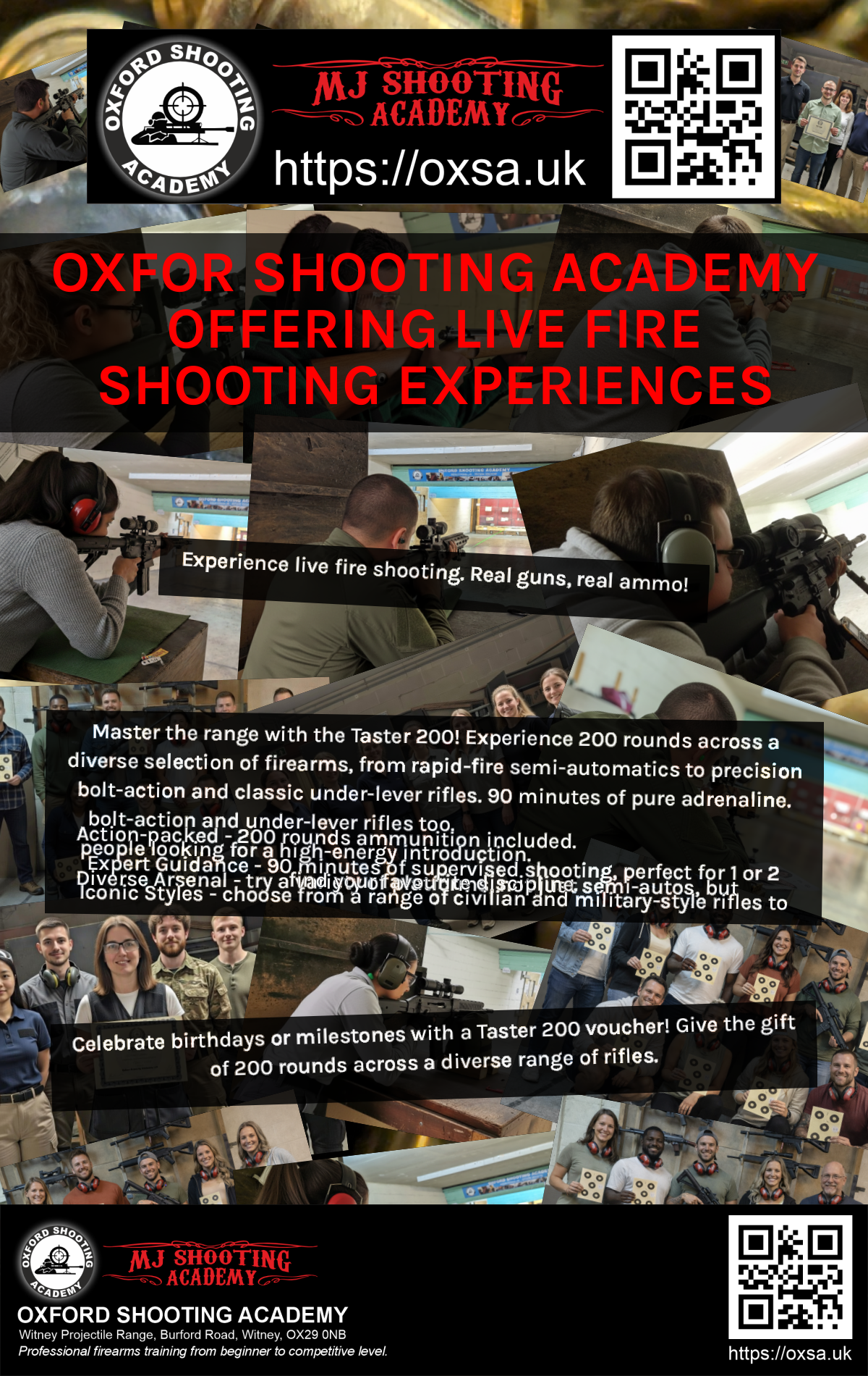 Sporting gun experience under supervised range conditions