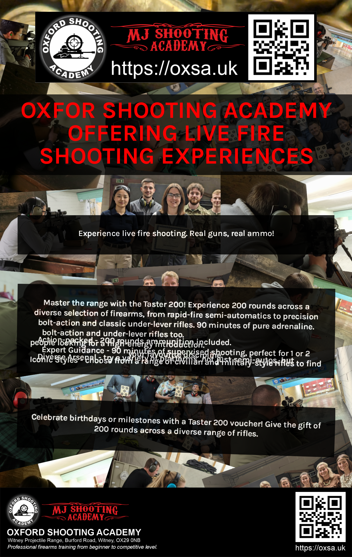 Indoor range shooting providing a unique experience day