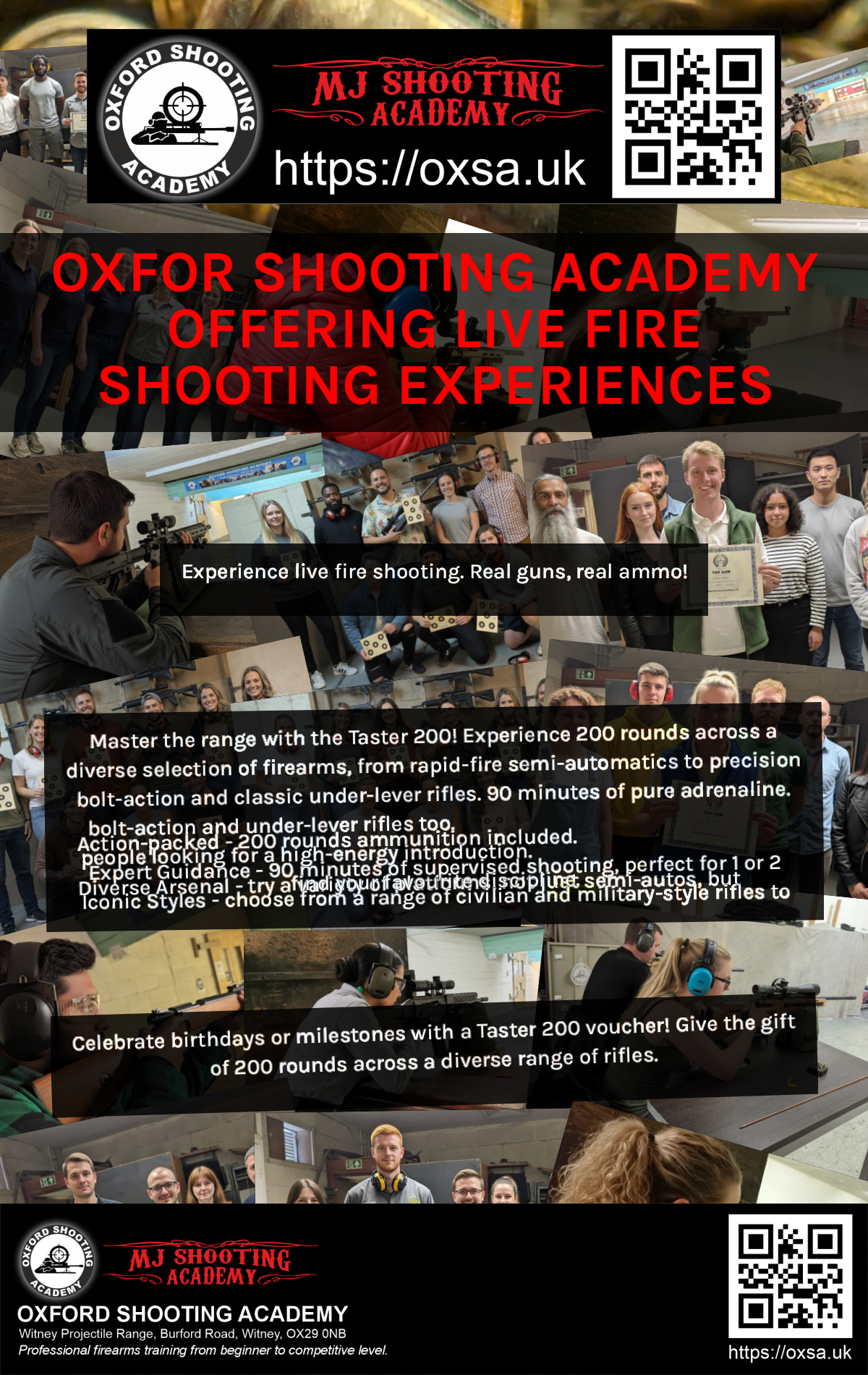 Historic rifle display with expert safety instruction