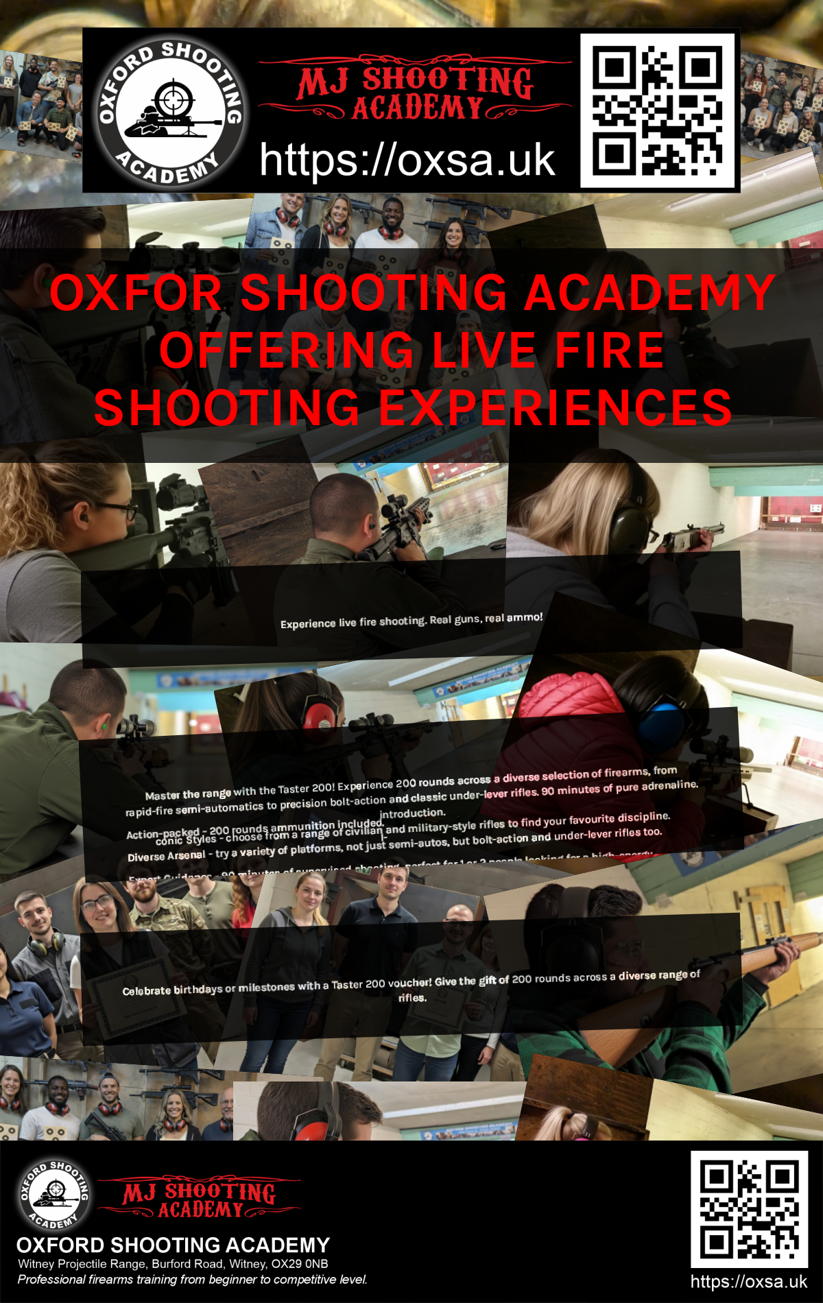 Indoor range shooting providing a unique experience day