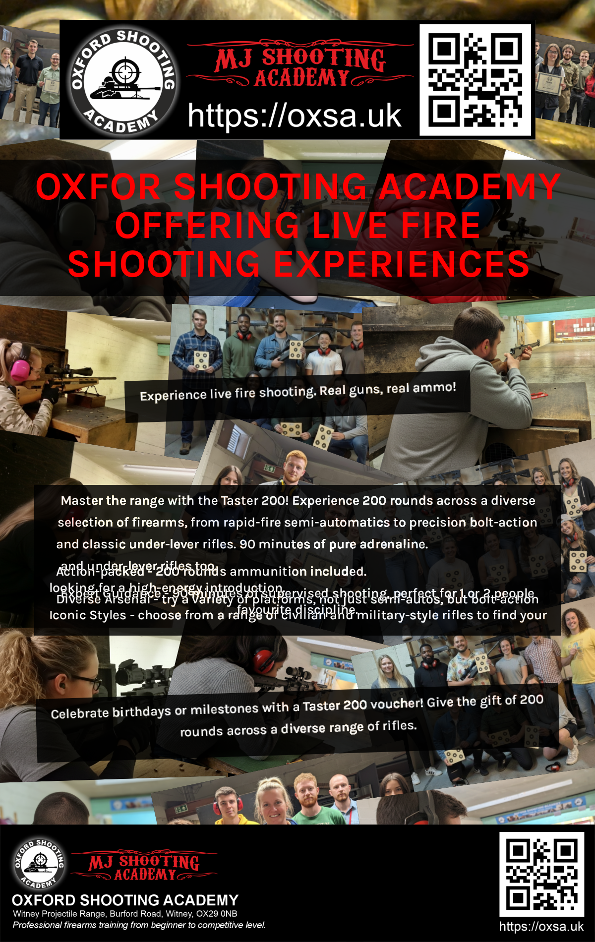 Indoor range shooting providing a unique experience day