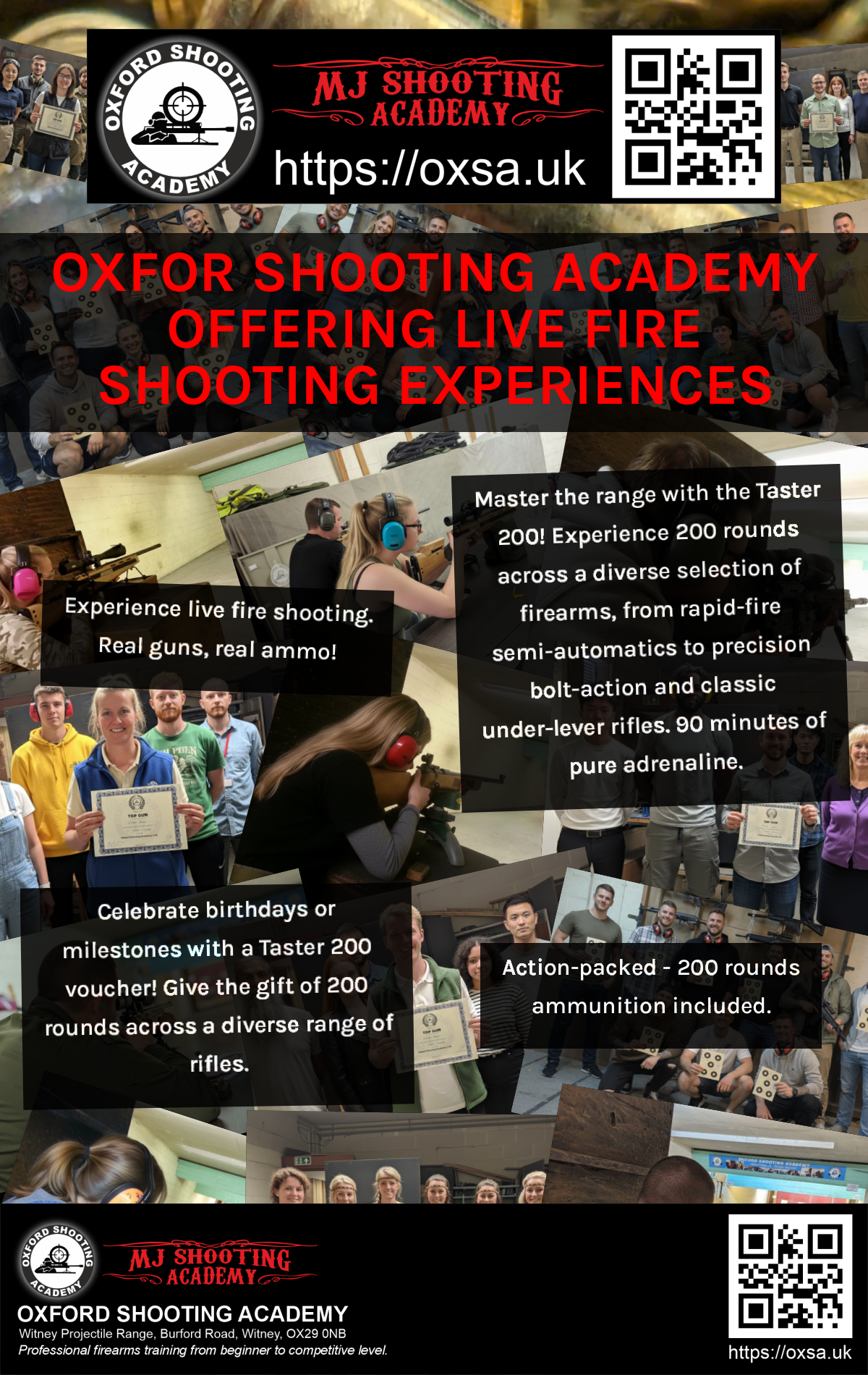 Historic rifle display with expert safety instruction