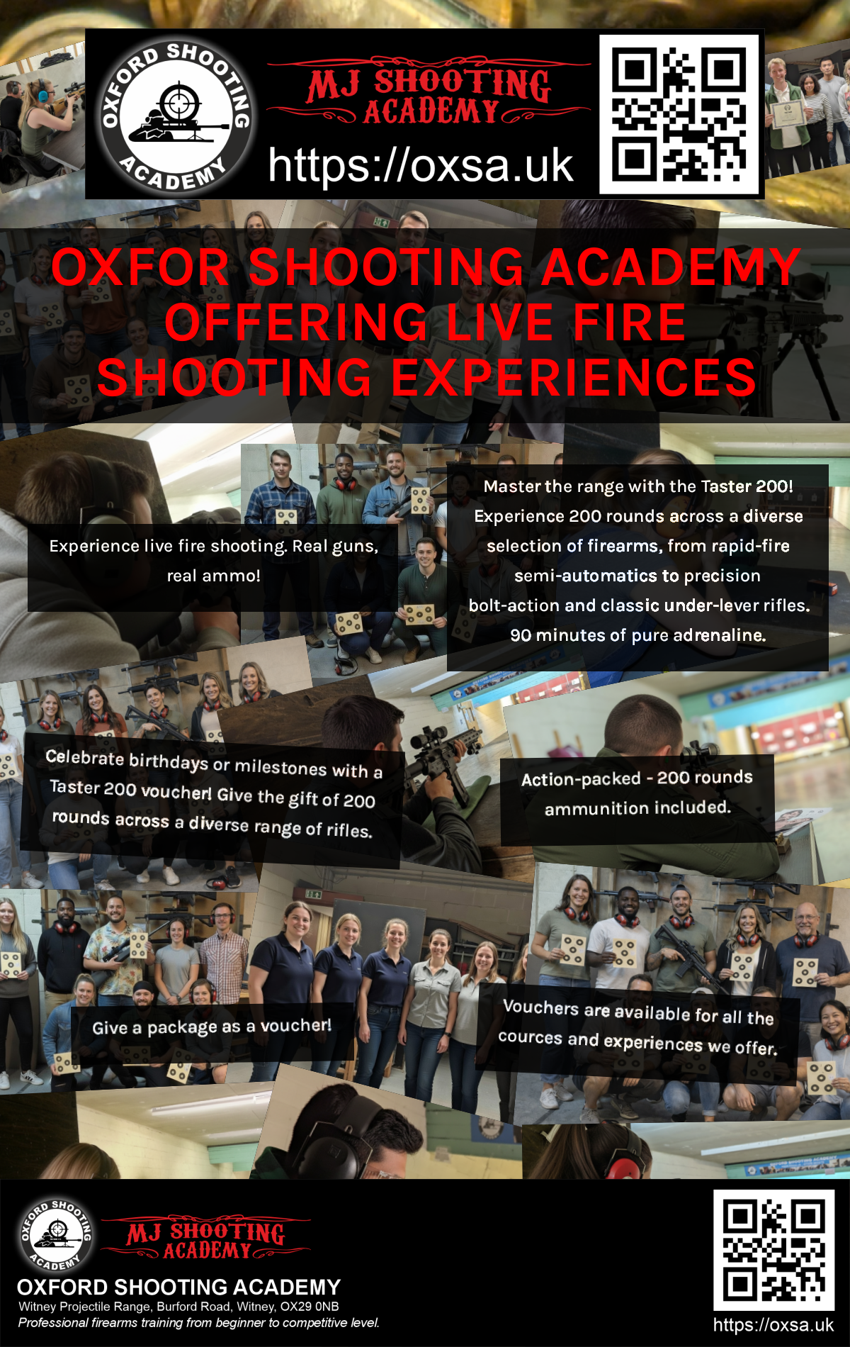 Professional shooting experience at a professional shooting range