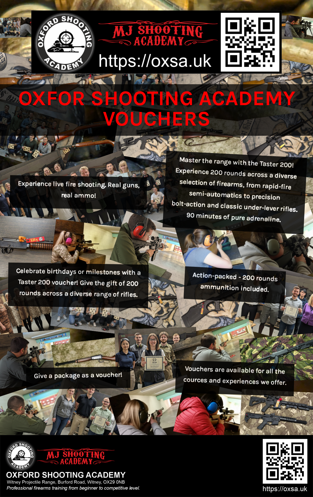 Professional shooting experience at a professional shooting range