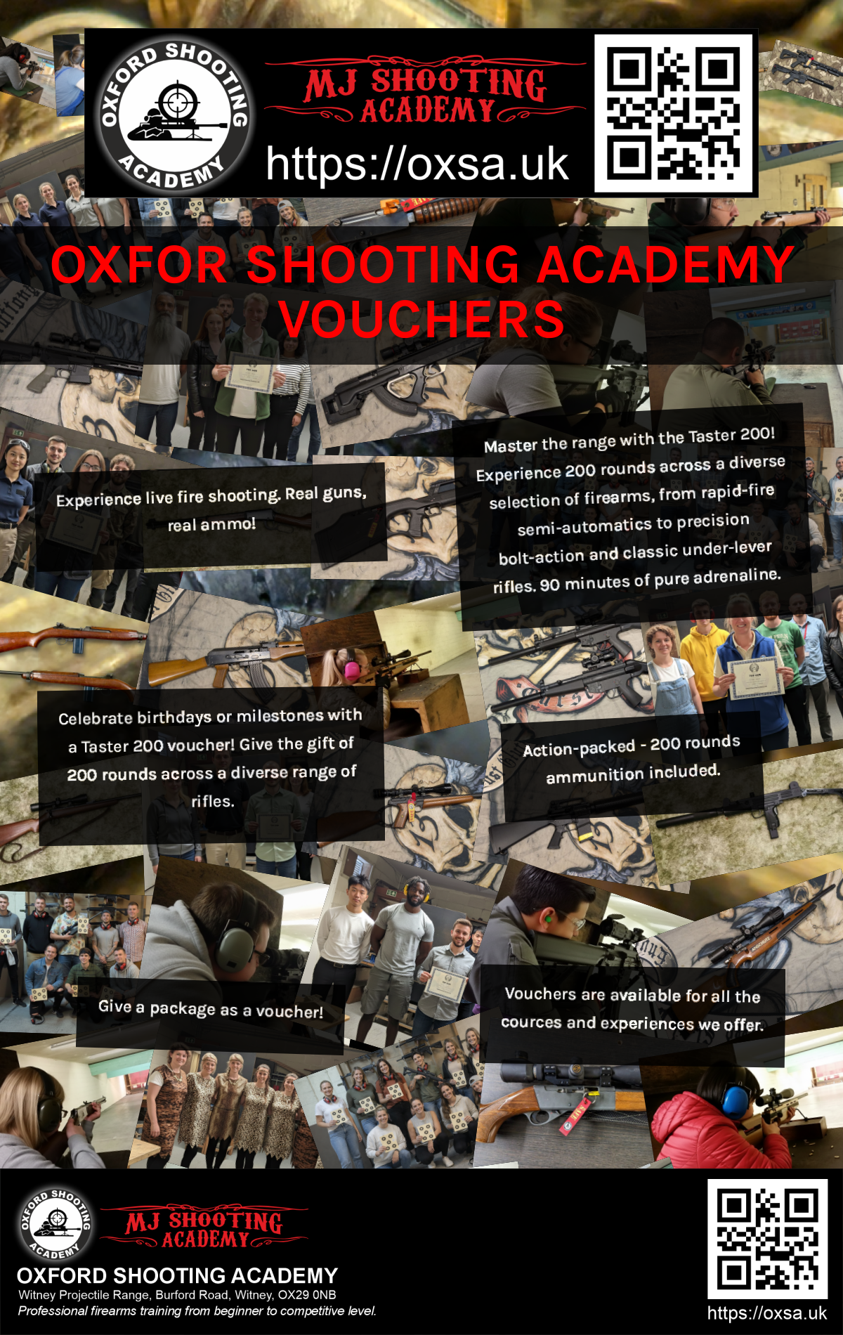 Professional shooting experience at a professional shooting range