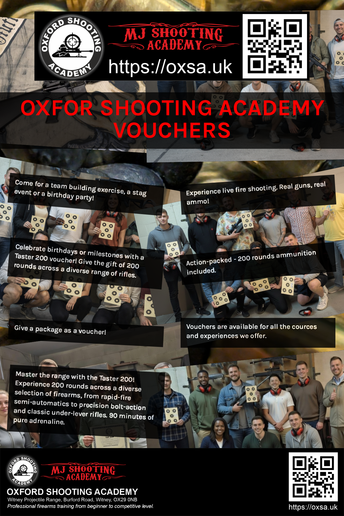 Sporting gun experience under supervised range conditions