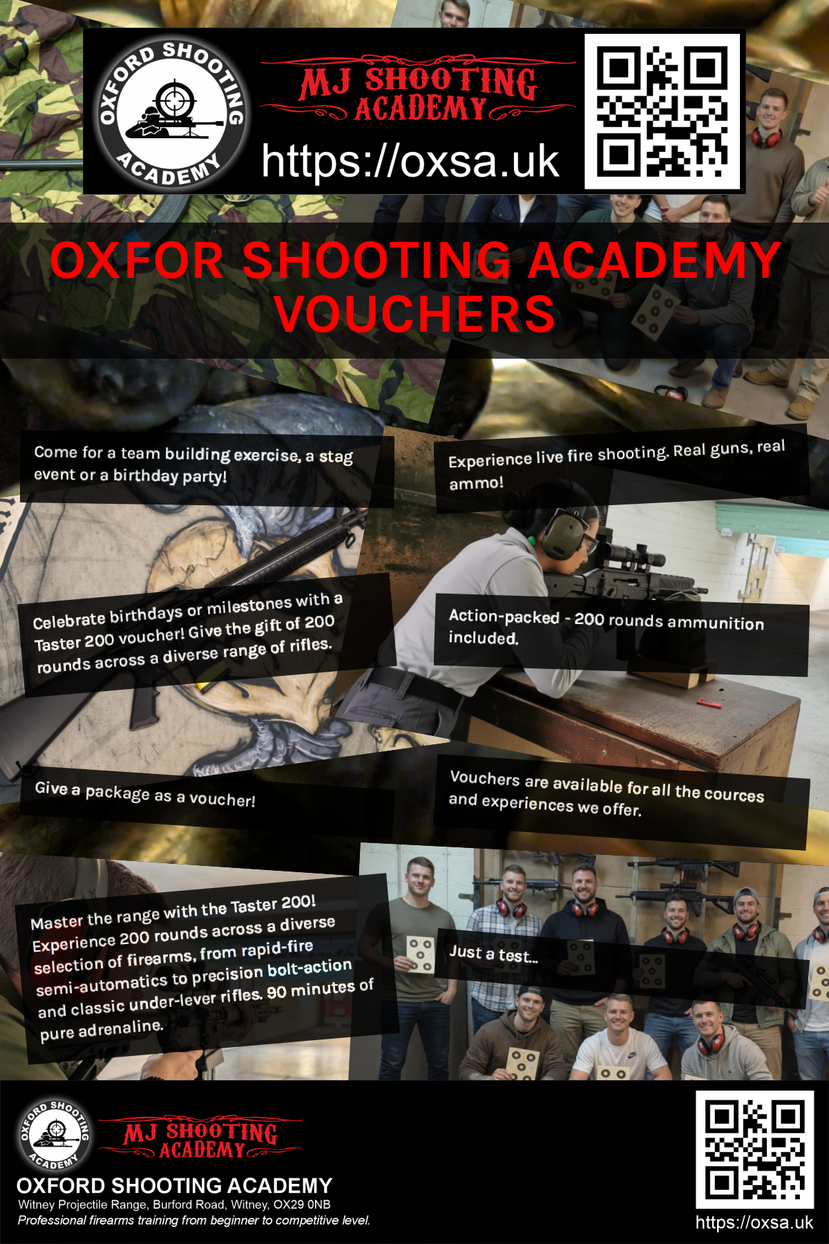 Indoor range shooting providing a unique experience day