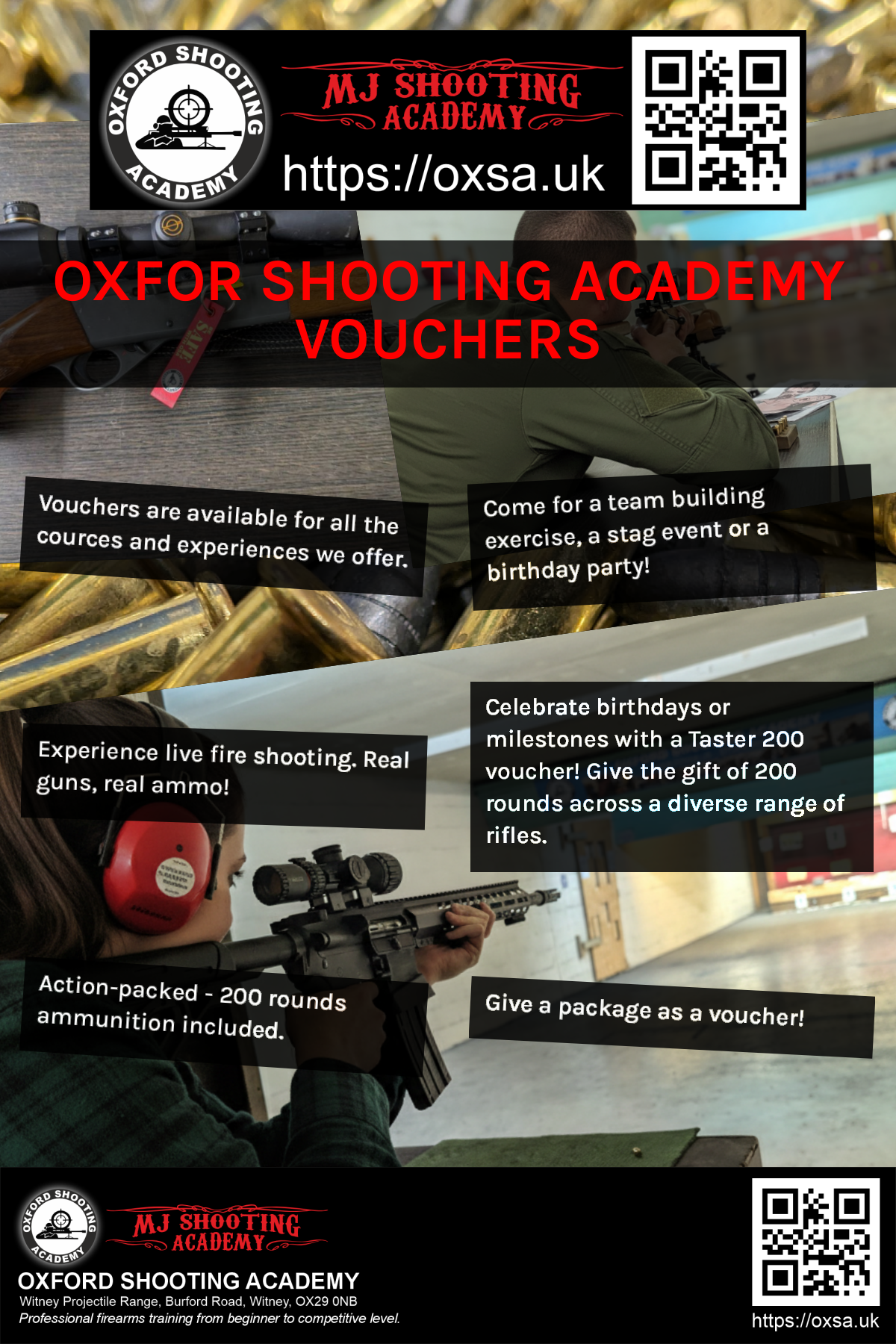 Indoor range shooting providing a unique experience day