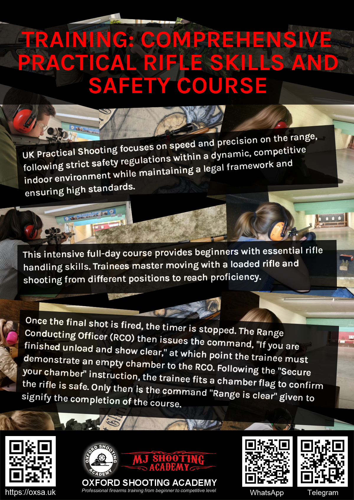 Professional shooting experience at a professional shooting range