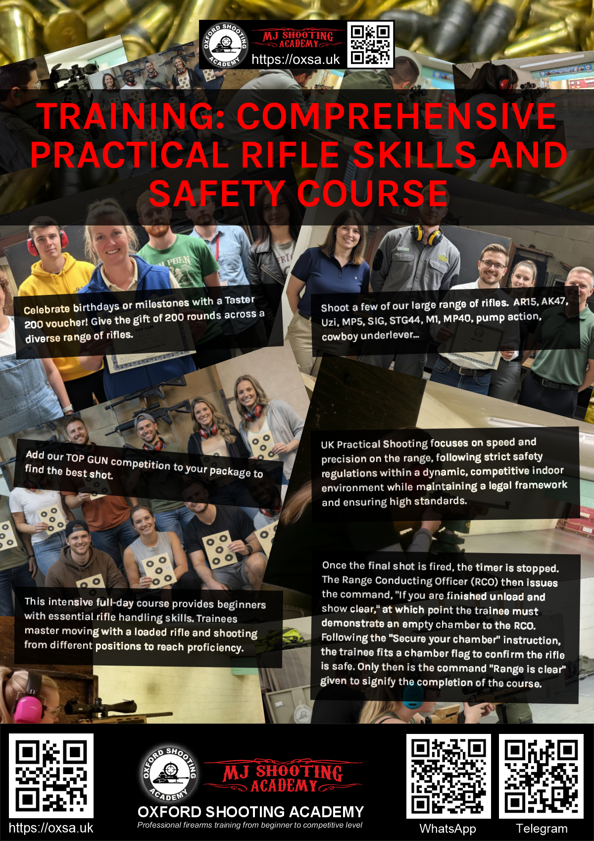 Sporting gun experience under supervised range conditions