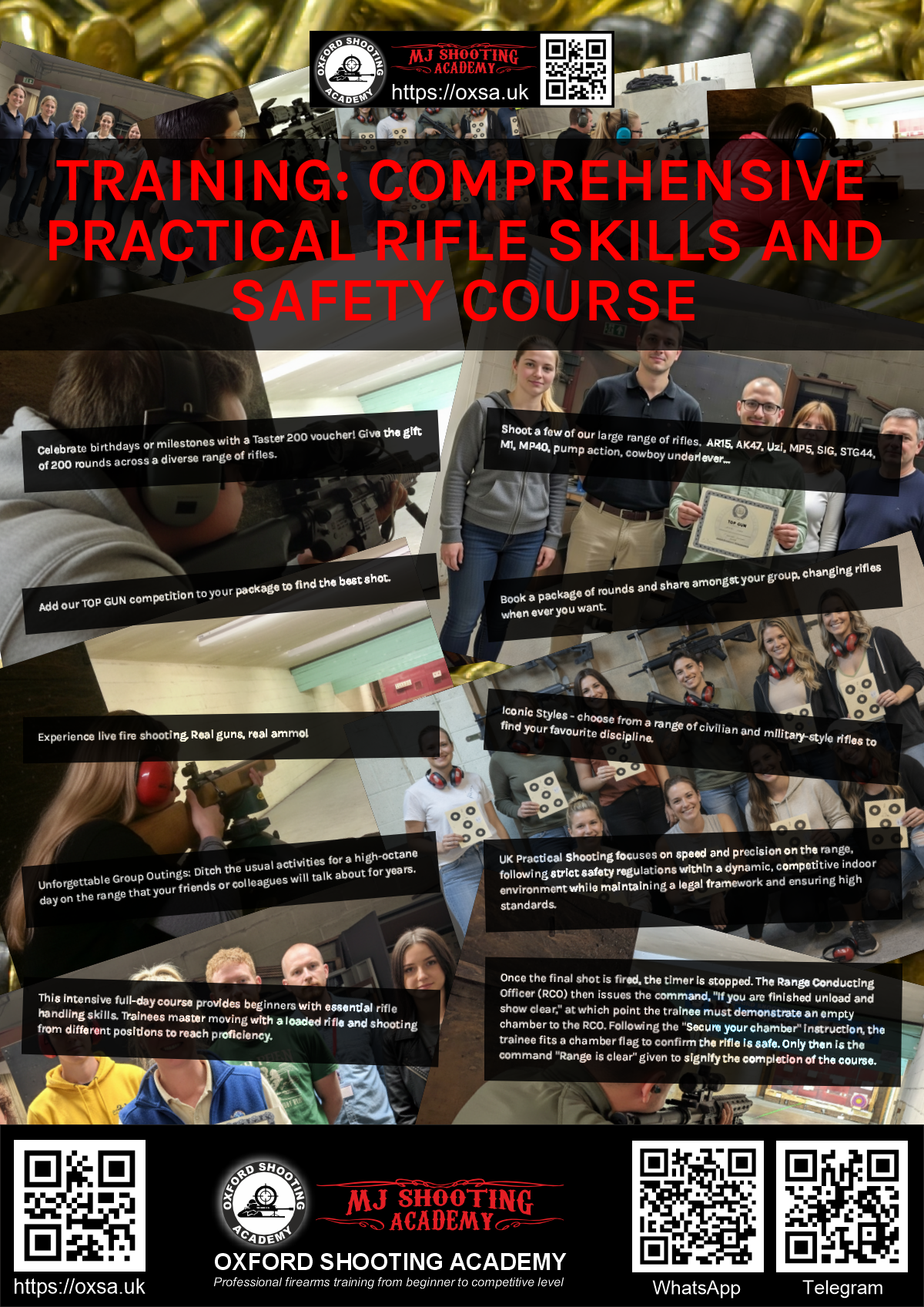 Sporting gun experience under supervised range conditions