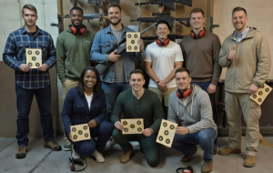 Professional shooting experience at a professional shooting range