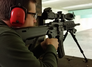 Professional shooting experience at a professional shooting range