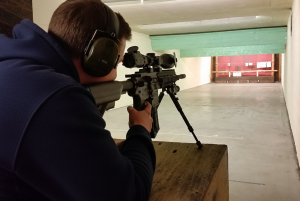 Professional shooting experience at a professional shooting range