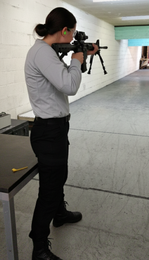 Professional shooting experience at a professional shooting range