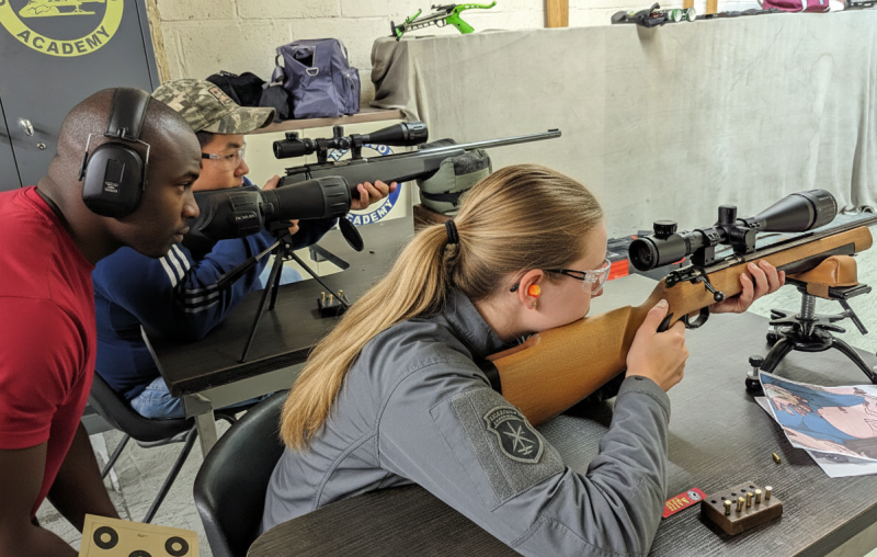 Professional shooting experience at a professional shooting range