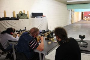 Firearms training session using various sporting firearms