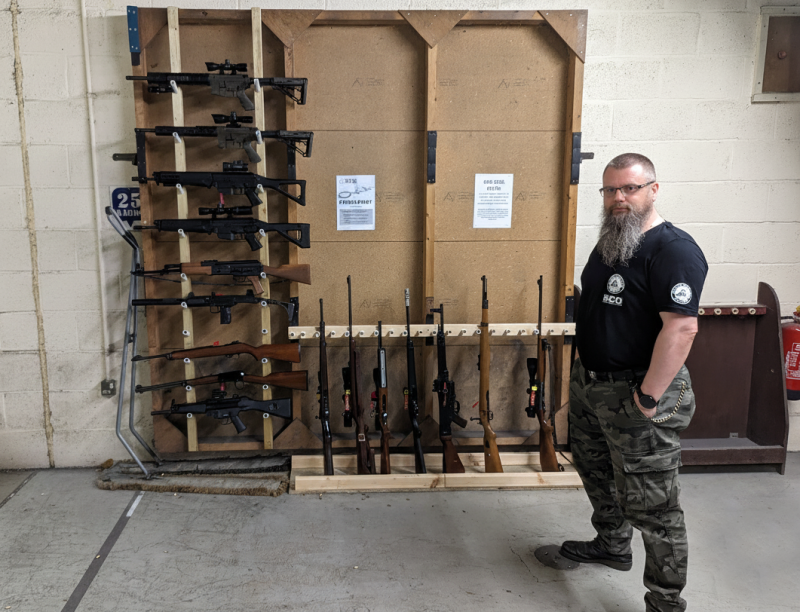 Professional shooting experience at a professional shooting range