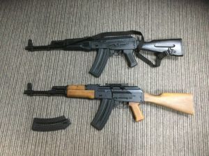 Firearms training session using various sporting firearms